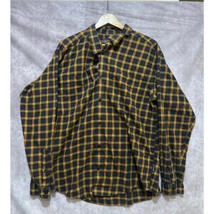 Patagonia Organic Cotton Flannel Brown Black Plaid Size L